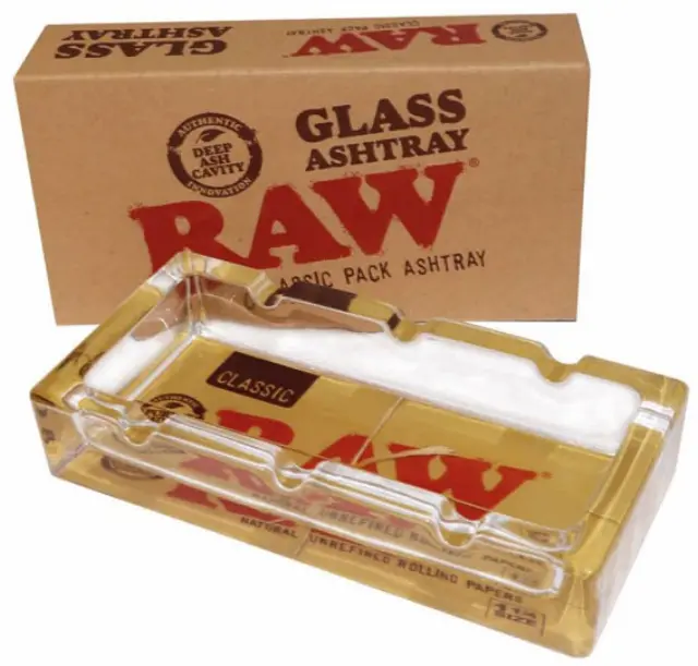 Raw Classic Pack Glass Ashtray - Τασάκι Raw 15,5x8cm