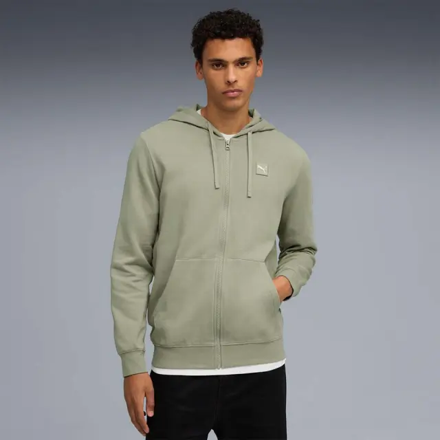 Puma Men's Essentials Elevated Full-Zip Fleece Hoodie Λαδί 688255-82 (Puma) 3
