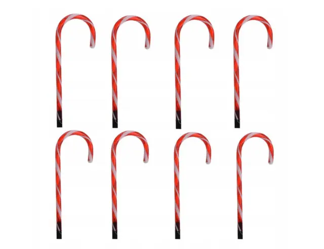 Διακοσμητικό μπαστούνι Candy Cane με φωτισμό LED και ύψος 47cm - 8 τεμάχια AXF204300