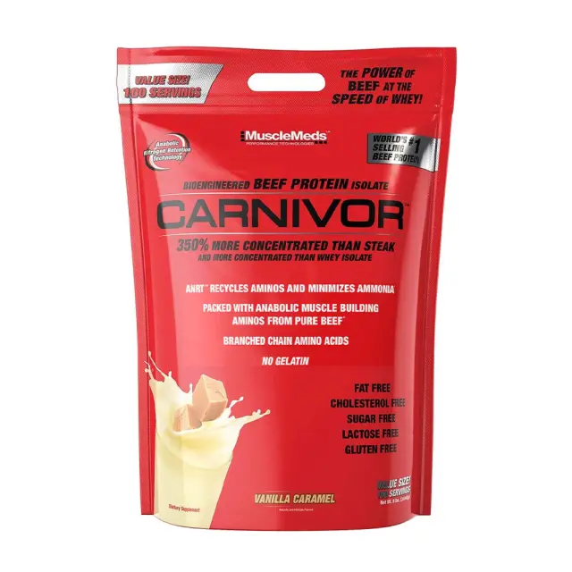 MuscleMeds Carnivor™ 100% Beef Protein Vanilla Caramel, 100 Servings