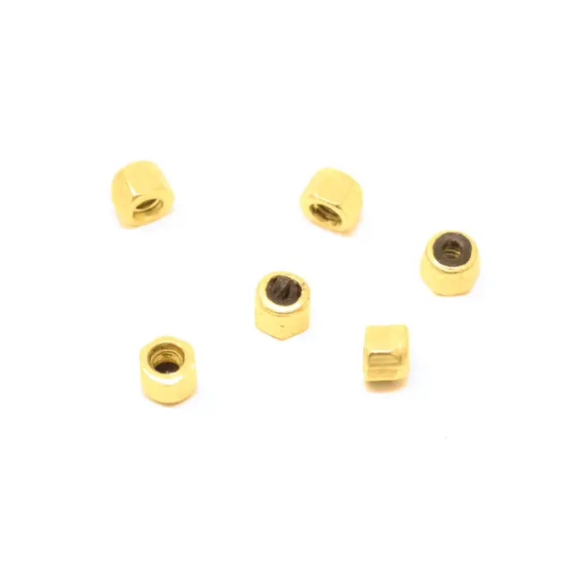 SKULL FINGERBOARD LOCK NUTS GOLD (6pack)