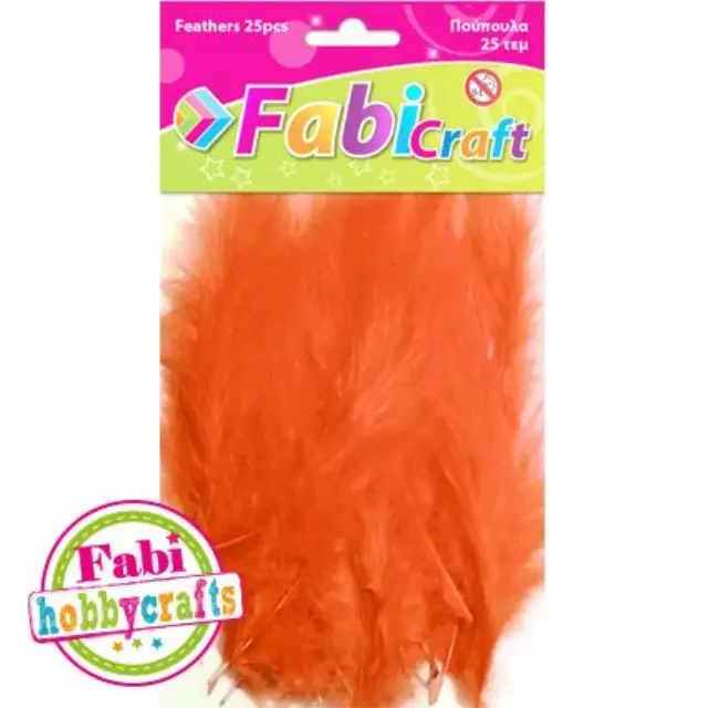 Πούπουλα Fabi 10gr 25τεμ Πορτοκαλί