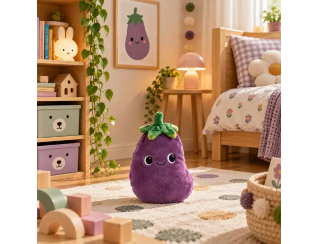 Λούτρινη Μελιτζάνα Kawaii The Concept Factory με Διαστάσεις 28x13x cm PE0074