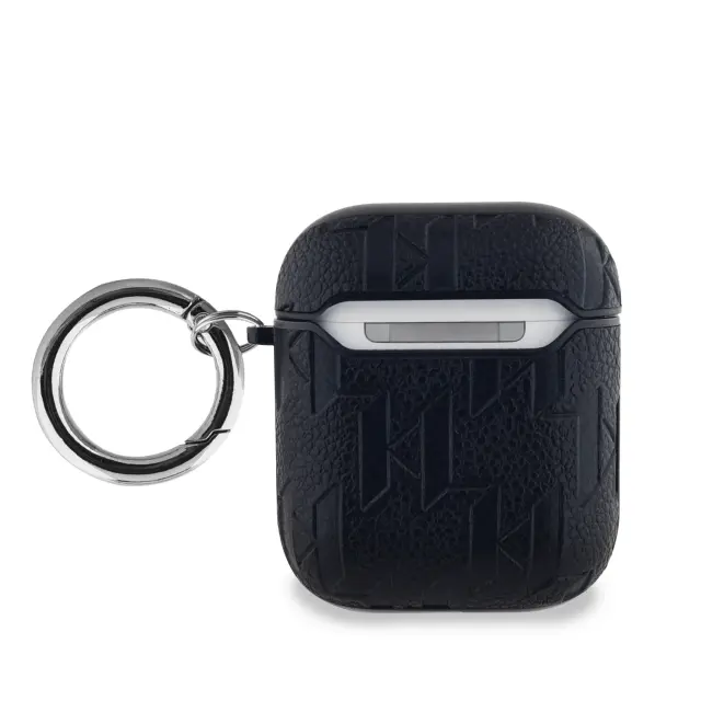Karl Lagerfeld PU Embossed Karl Head Case for AirPods 1/2 Black 2