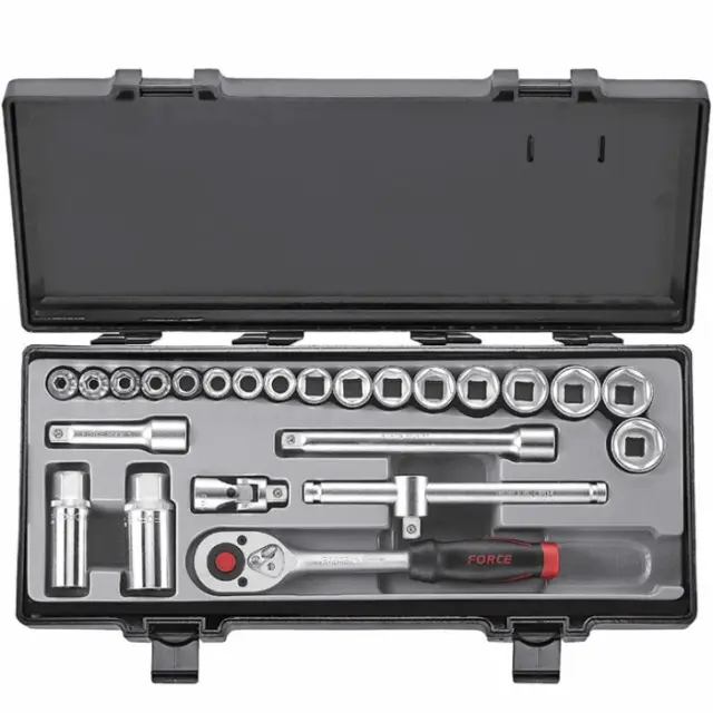 ΚΑΣΕΤΙΝΑ ΚΑΡΥΔΑΚΙΑ ΕΞΑΓΩΝΑ 3/8" 24ΤΕΜ 6-22ΜΜ FORCE 3251-5