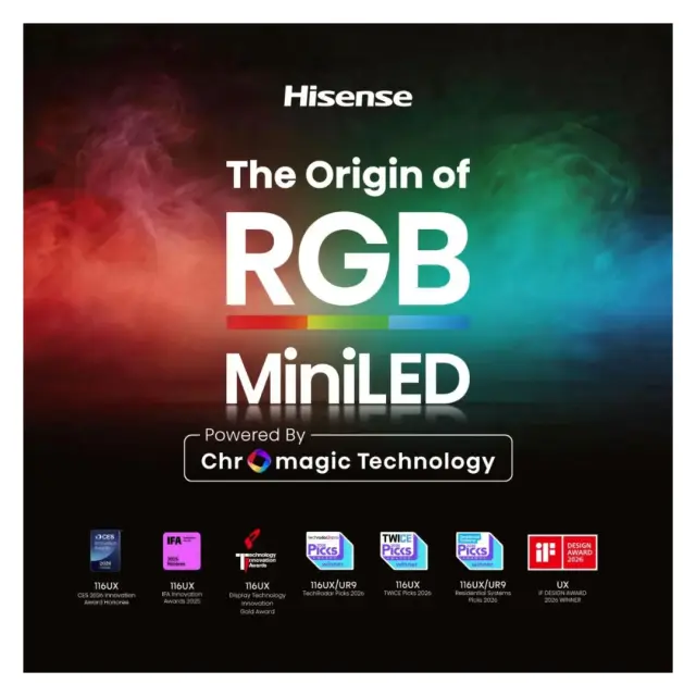 ΤΗΛΕΟΡΑΣΗ 55'' RGB Mini LED 55UR8S 180Hz HISENSE 2