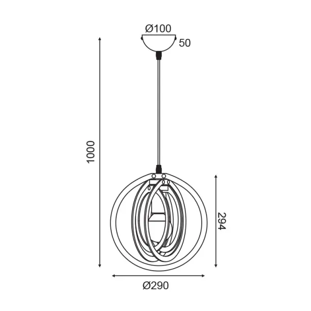 ΚΡΕΜΑΣΤΟ Φ/Σ 1ΧΕ27 ΑΝ.ΚΑΦΕ ΔΕΡΜΑ MDF D29XH100CM TRITON / ZM391P29WLL 2