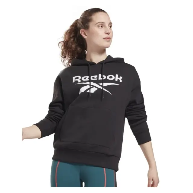Reebok Identity Logo Fleece Hoodie (GS9392-Black) - Μαύρο