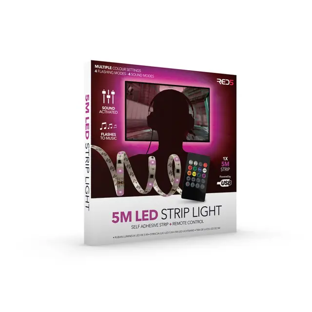 The Source/Red5 RGBIC LED Strip Light 5m-Ταινία Φωτισμού LED 5 μέτρων που αντιδρά στη μουσική