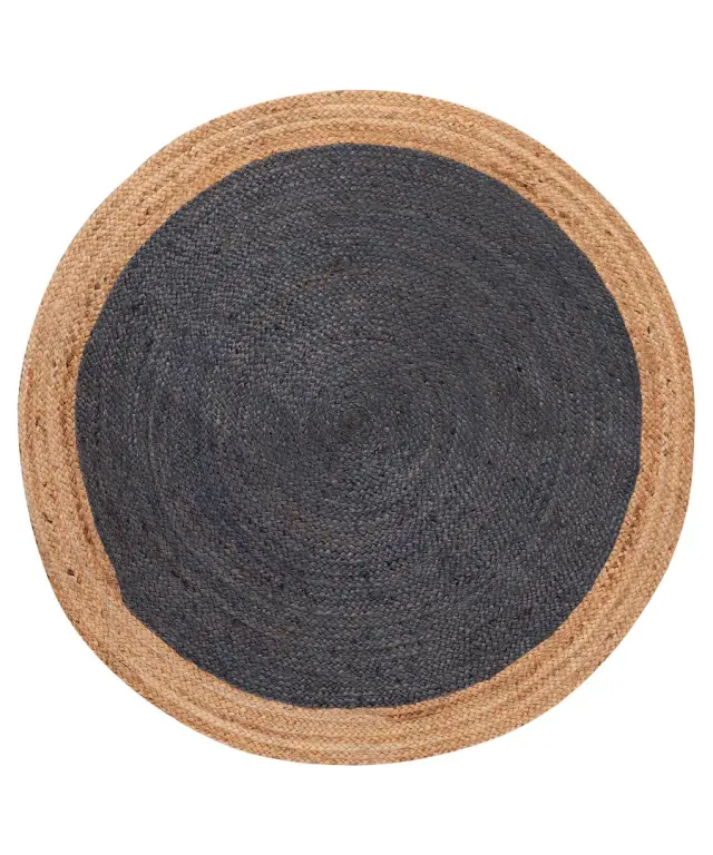 Χαλί γιούτα 1749 (150cm) natural/dark grey - -