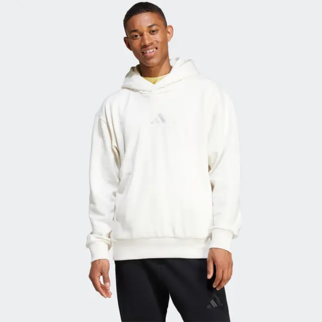 adidasAll Szn Φούτερ Fleece με Κουκούλα White - XL