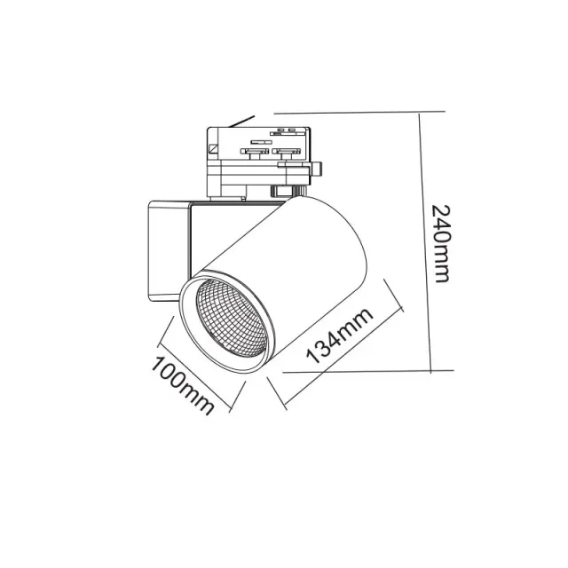 LED ΦΩΤΙΣΤΙΚΟ ΡΑΓΑΣ 230V AC 40W 3000K 3-PHASE 34° 4000LM Ra80 ΛΕΥΚΟ / LISOR4030W4 2
