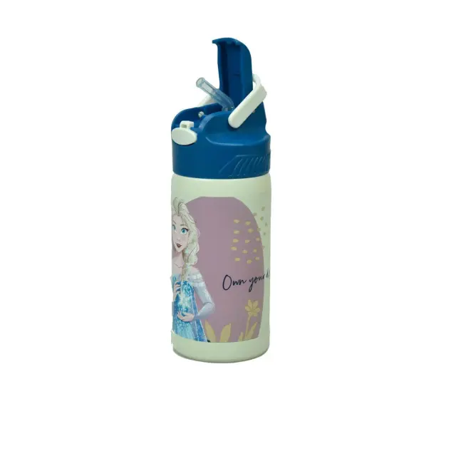 Παγούρι ανοξείδωτο με καλαμάκι Disney Frozen 500ml 2