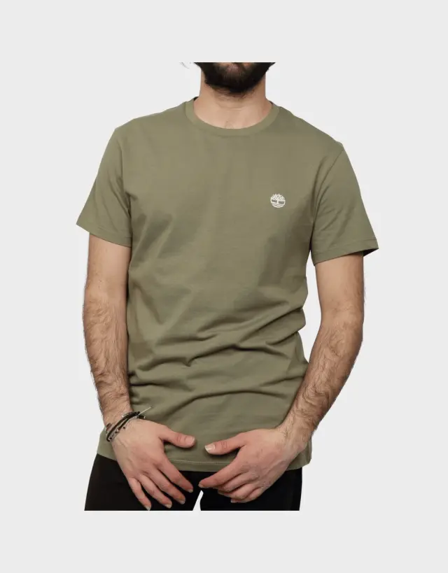 Timberland - Ανδρικό T-shirt με Λογότυπο Oyster River Logo Tee TB0A2BR3-590 Λαδί - XL 3