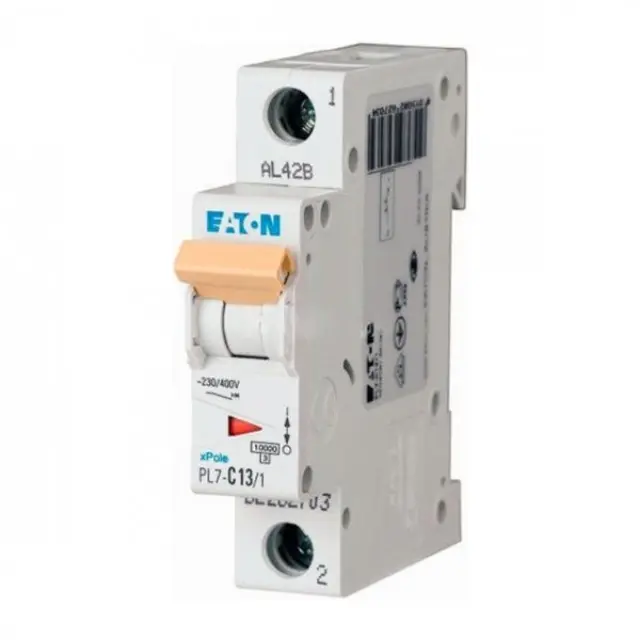 PL7-B13/1 Miniature circuit breaker (MCB), 13 A, 1p, characteristic: B