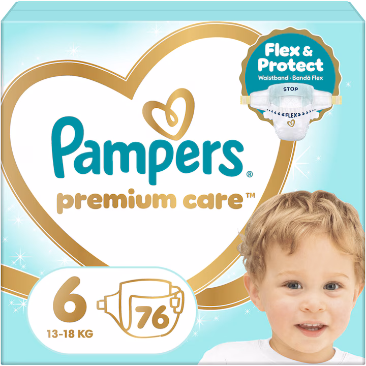 Pampers πανες Premium Care Megapack Νo6 13+kg 76 τμχ 2