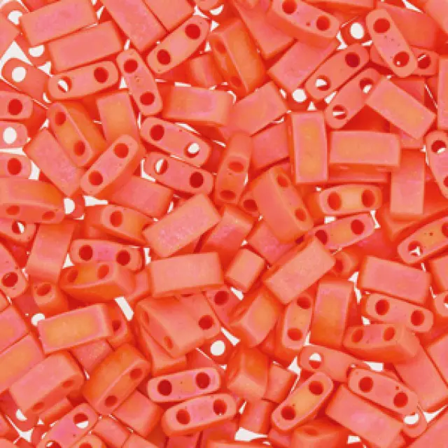 Χάντρα Miyuki Half Tila No406FR Matte Opaque Orange AB ~7gr