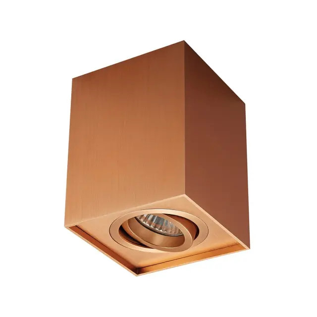 Keed Φωτιστικό οροφής κύβος GU10/PAR16 κινητό 9.65x9.65x12.5cm χάλκινο