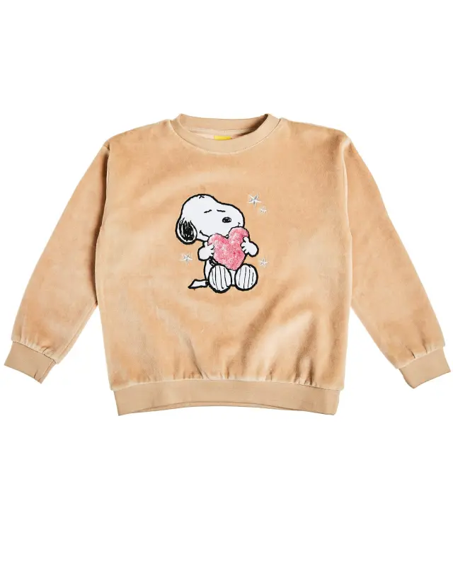 Σετ βελουτέ Snoopy με κέντημα 2
