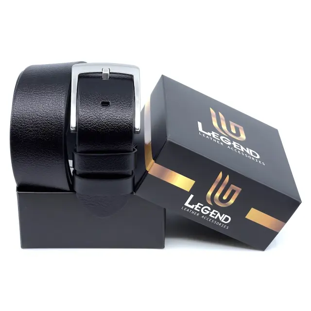 Μαύρη Δερμάτινη Ζώνη Full Grain 4,5 cm - 105cm 3
