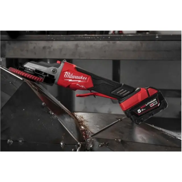 Milwaukee 4933478439 - Γωνιακός Τροχός Μπαταρίας 125mm Επίπεδης Κεφαλής με Φρένο M18 FSAGF125XPDB-0X σε HD Box (Χωρίς Μπαταρία και Φορτιστή) 3