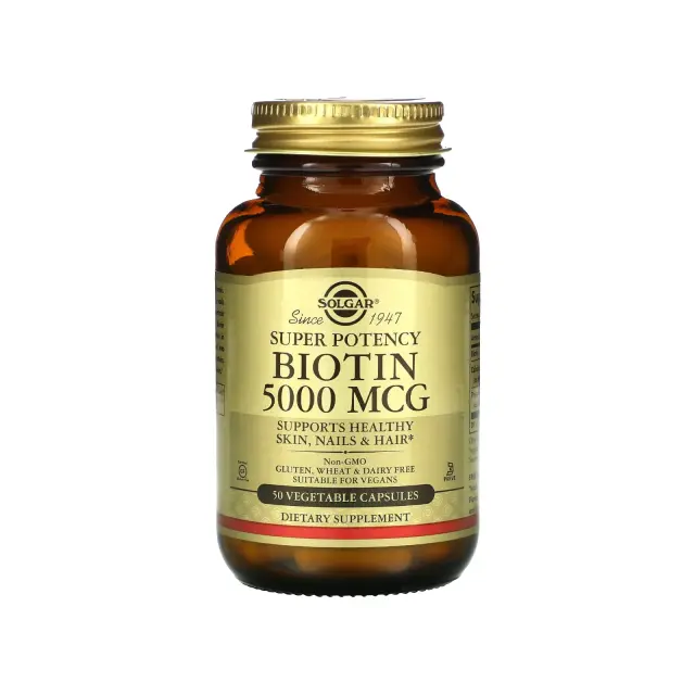 Solgar Biotin 5000mcg Βιοτίνη για Μαλλιά, Δέρμα & Νύχια 50 Φυτικές Κάψουλες