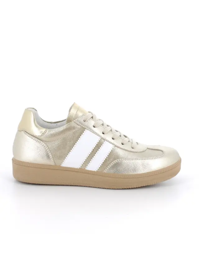 Imac Sneakers Γυναικείο δέρμα Χρυσό IMA/106780 PLATINO 3