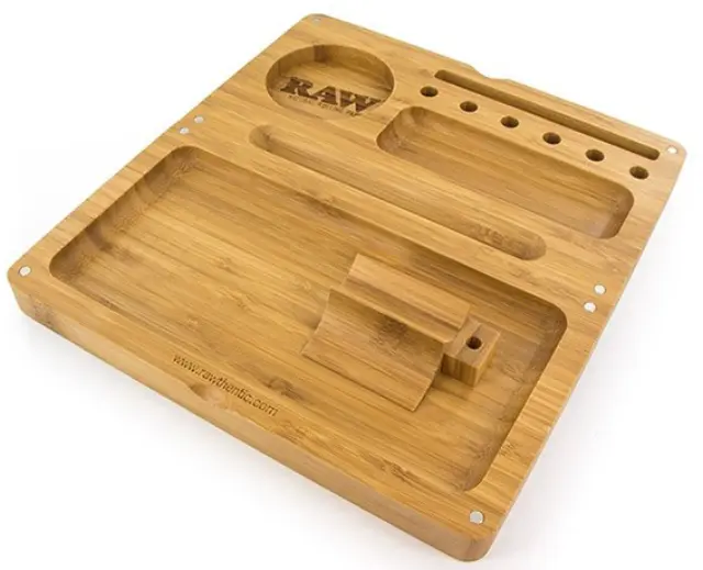 RAW Bambo BackFlip Rolling Tray Ξύλινο Κουτί 2