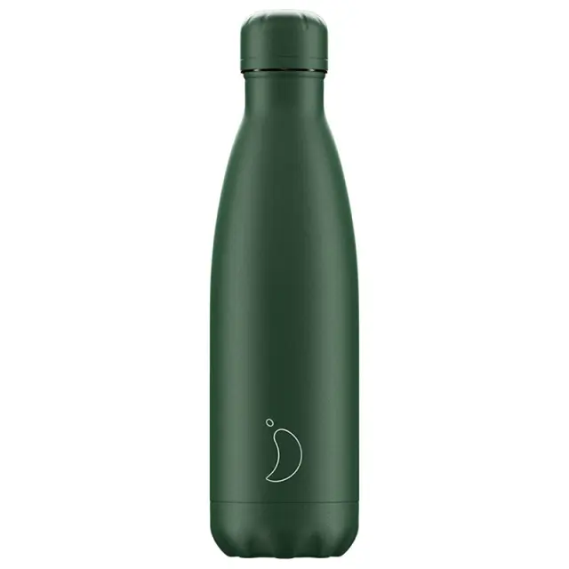 Mπουκάλι Θερμός Chilly's με χωρητικότητα 500ml και διατήρηση θερμοκρασίας 12h ζεστό / 24h κρύο - Green