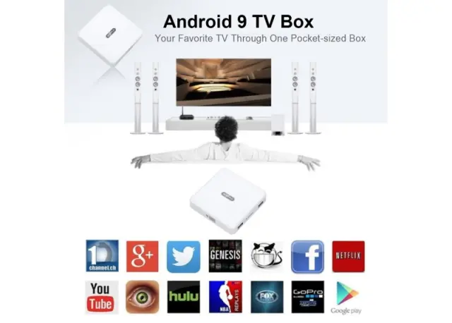 TV Box με λειτουργικό Android 9.0, 4k, 2G Ram & Wi-Fi, EZRA BT-01 Λευκό