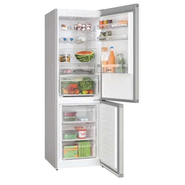 Bosch KGN367LDF 321lt Total NoFrost Υ186xΠ60xΒ66.5εκ. Inox 2