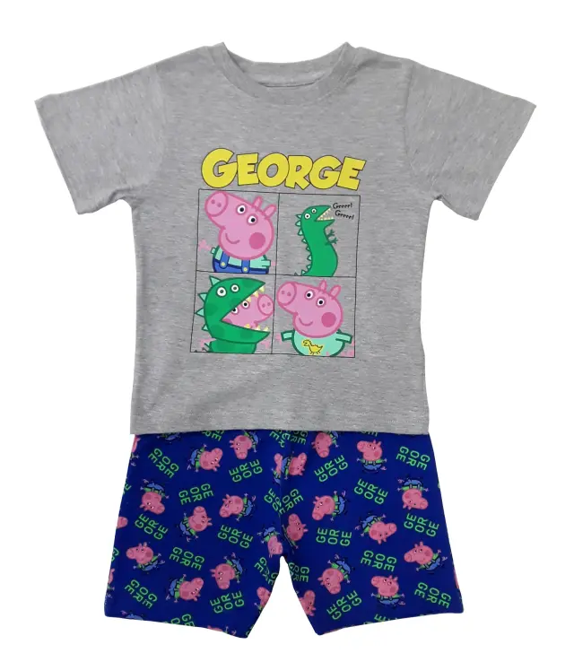 Πιτζάμα Καλοκαιρινή Peppa George Grey Blue 80101960021 - 6-7 Y (122cm)