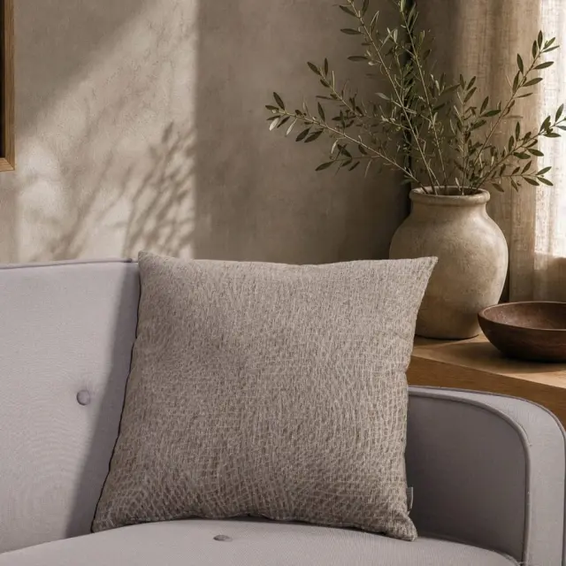 Μαξιλαροθήκη Norman 03 Light Brown TEORAN 65x65cm δαπέδου με γέμιση