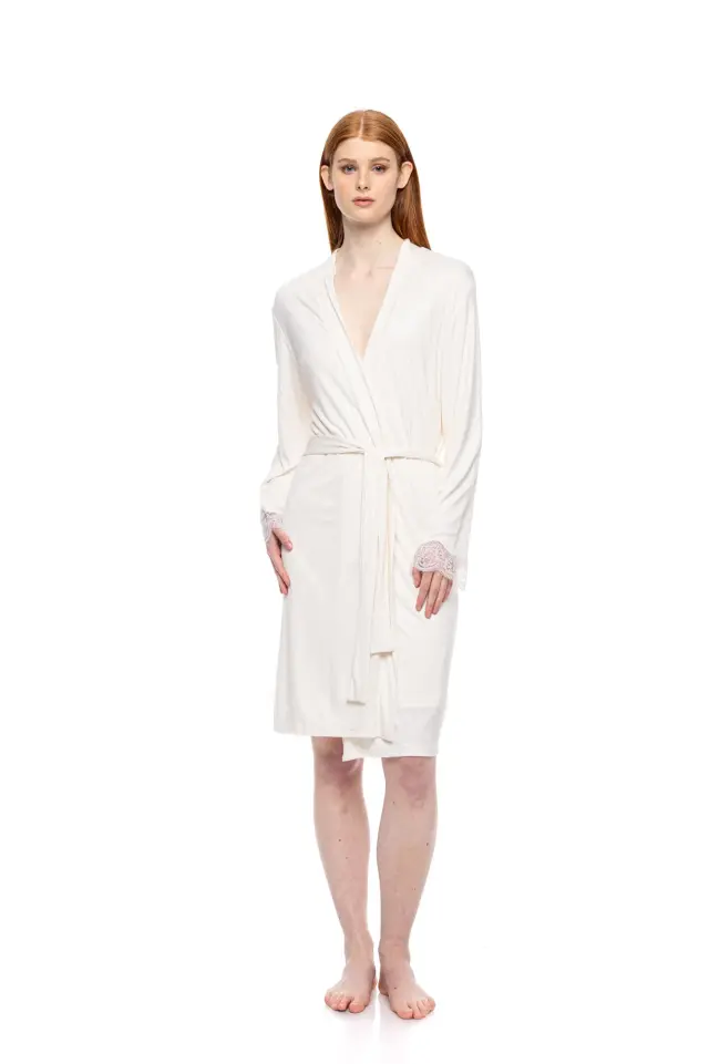 WN-1502 - Champagne - NIGHTGOWN 2PCS SET BAMBOO SOLID