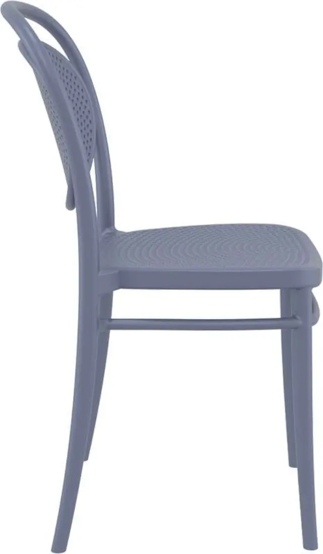 Καρέκλα Στοιβαζόμενη MARCEL Σκούρο Γκρι PP 45x52x85cm 3