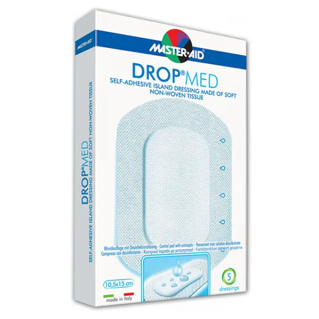 Master Aid Drop Med Αυτοκόλλητο Επίθεμα 10,5x15cm 5 τεμάχια