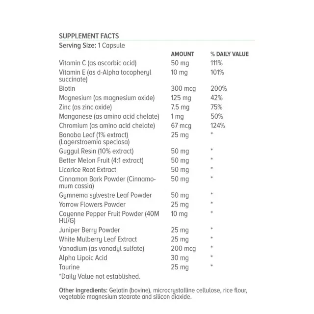 Natural Vitamins Glucose Formula Ειδικό Συμπλήρωμα Διατροφής 60 κάψουλες 3
