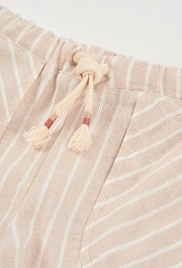 Boboli Linen βερμούδα σορτς ριγέ για κορίτσι 723046-9797 3