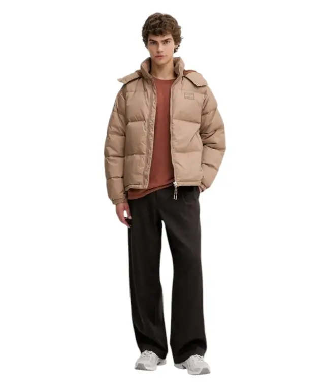 Tommy Hilfiger - Ανδρικό Πουπουλένιο Μπουφάν Puffer Tjm Alaska DM0DM22036-AFE Μπεζ - L 2