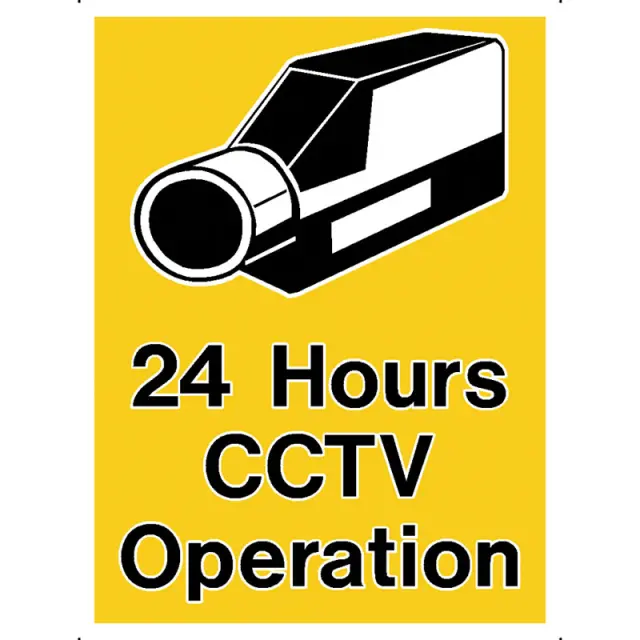 Πινακίδα 24 Hours CCTV Operation Aυτοκόλλητο 100x150mm