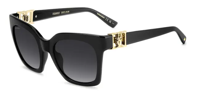 Dsquared2 Unisex Γυαλιά Ηλίου με Μαύρο Σκελετό και Γκρι Φακό D2 0207/S 807/9O