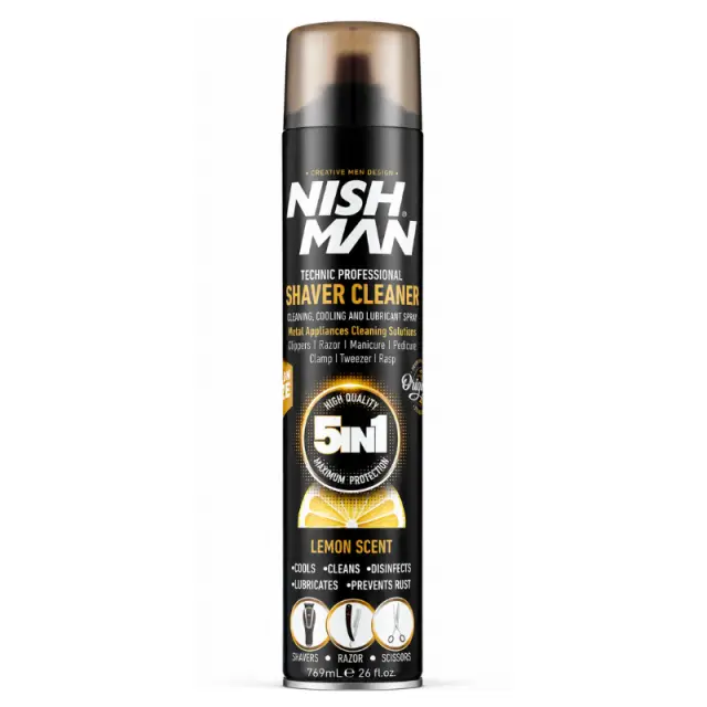 Nish Man Shaver Cleaner 5 in 1 Lemon Scent 769ml