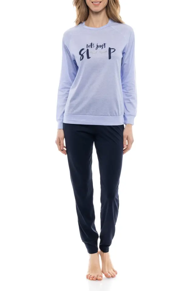 W606 - Light Blue - PIJAMA BLUE DOT - XXL 2
