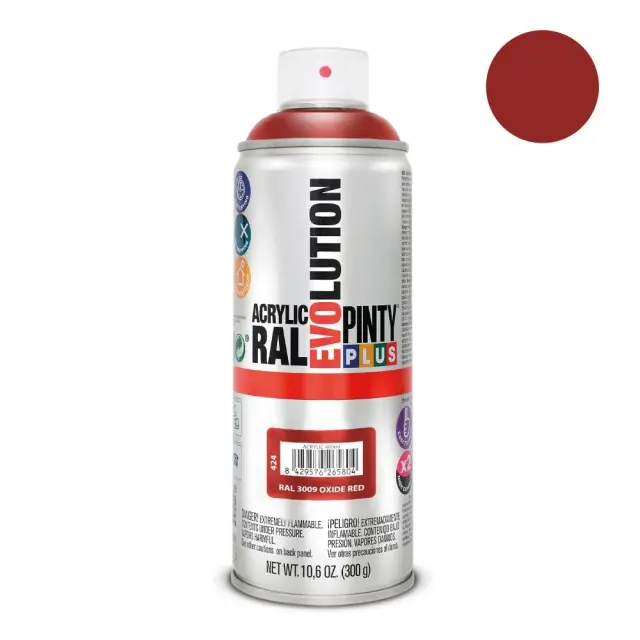 Pinty Plus Evoluiton Gloss Σπρέι βαφής ακρυλικό 400ml Oxide Red / RAL3009