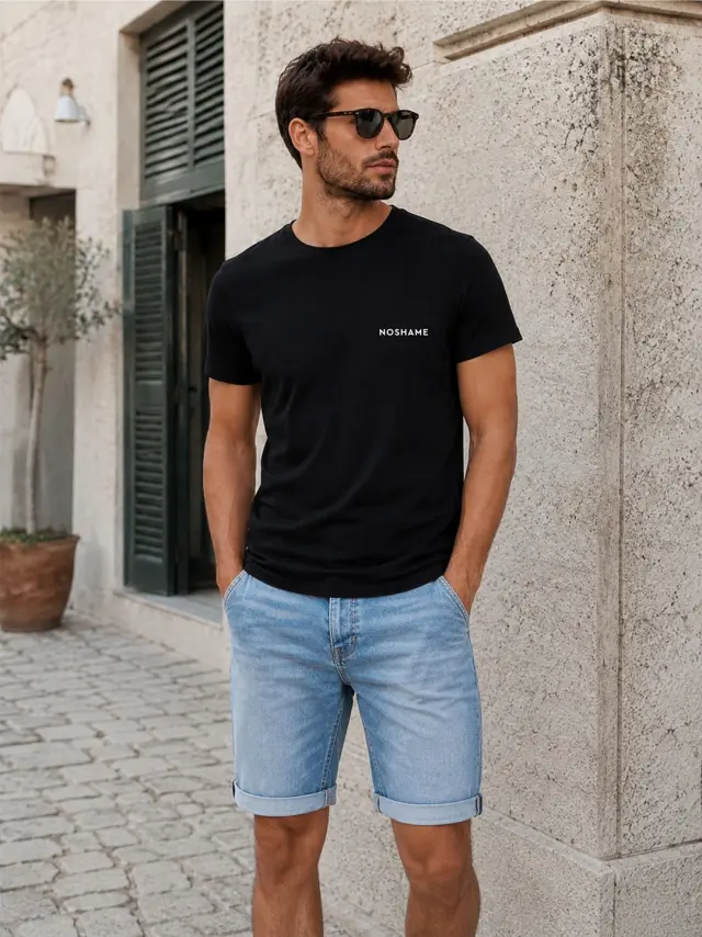 T-shirt Noshame® Μαύρο με τύπωμα - 162612 - XXL 2