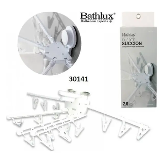 Bathlux Κρεμάστρα Ρούχων από Πλαστικό σε Λευκό Χρώμα 30141