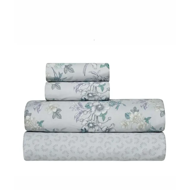 Σετ Σεντόνια King Size 4 Τεμαχίων Kentia Vervita 22 Grey-White-Beige-Mint 270x270 3