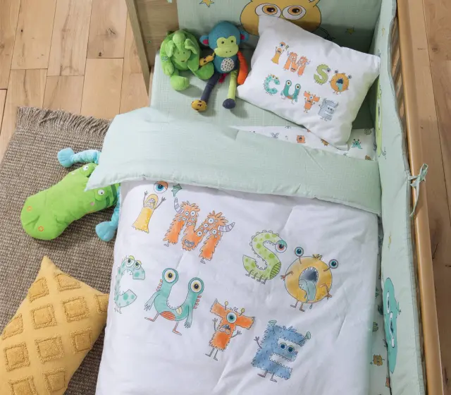 ΒΡΕΦΙΚΟ ΚΟΥΒΕΡΛΙ ALPHABET MONSTER 110Χ140 NEF-NEF HOMEWARE