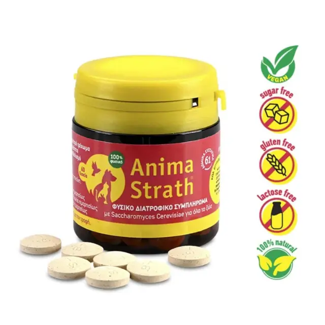Anima-strath Συμπλήρωμα Διατροφής Σκύλου και Γάτας 60tabs