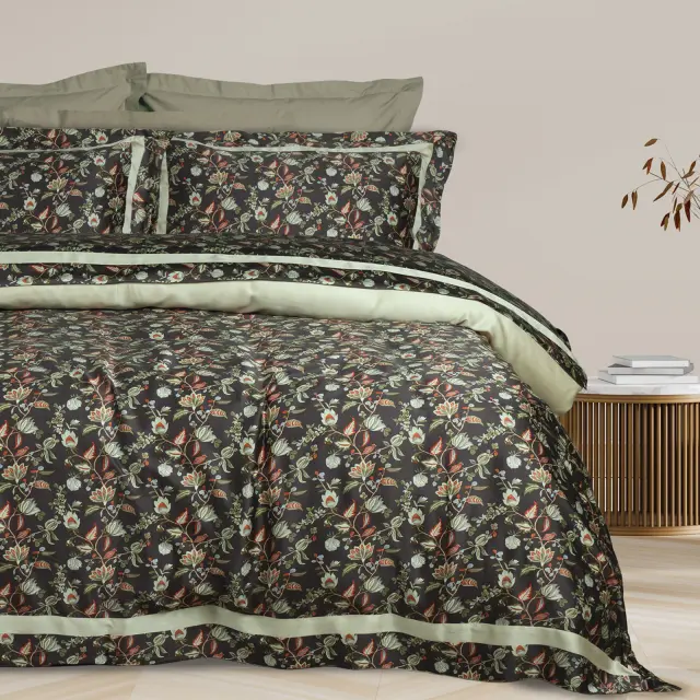 Σετ Σεντόνια 240x270 Υπέρδιπλα Executive Das Home 1706 Green-Grey Χωρίς Λάστιχο100% Tencel